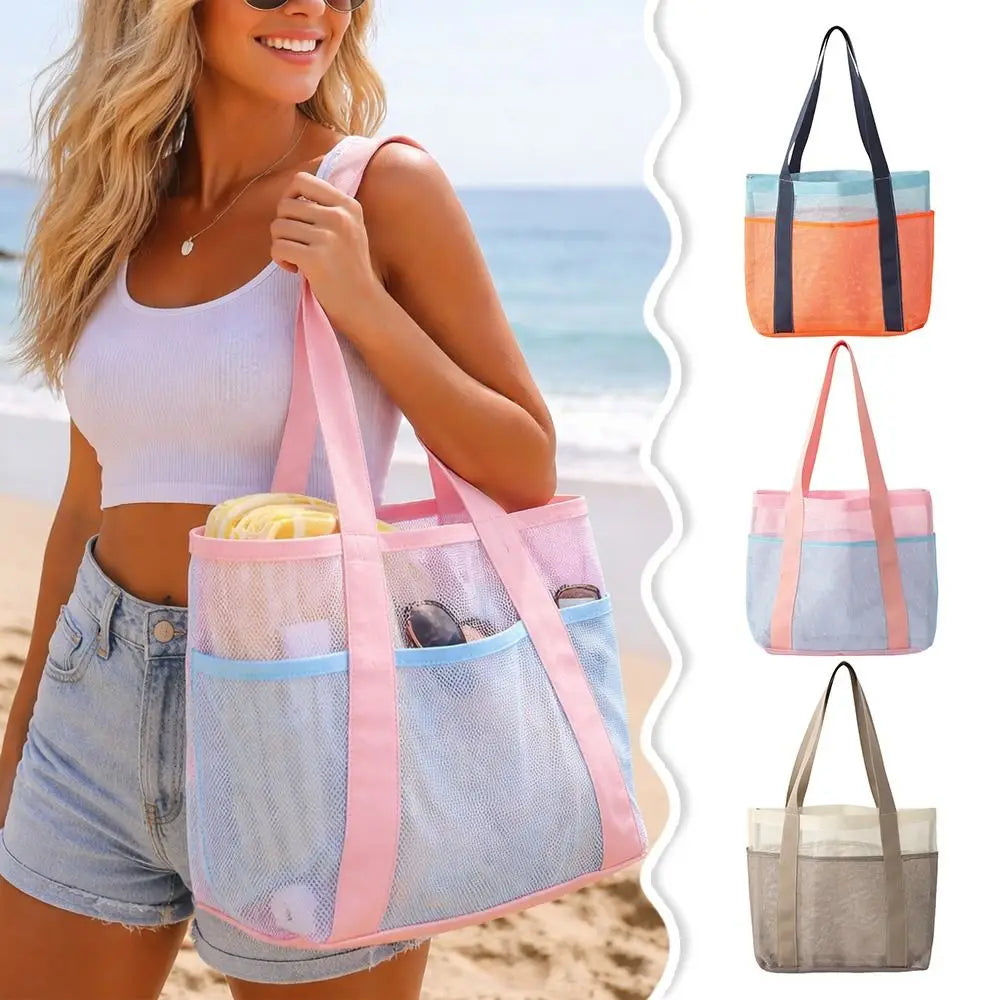 Sac filet de plage grande capacité — léger, pliable et polyvalent