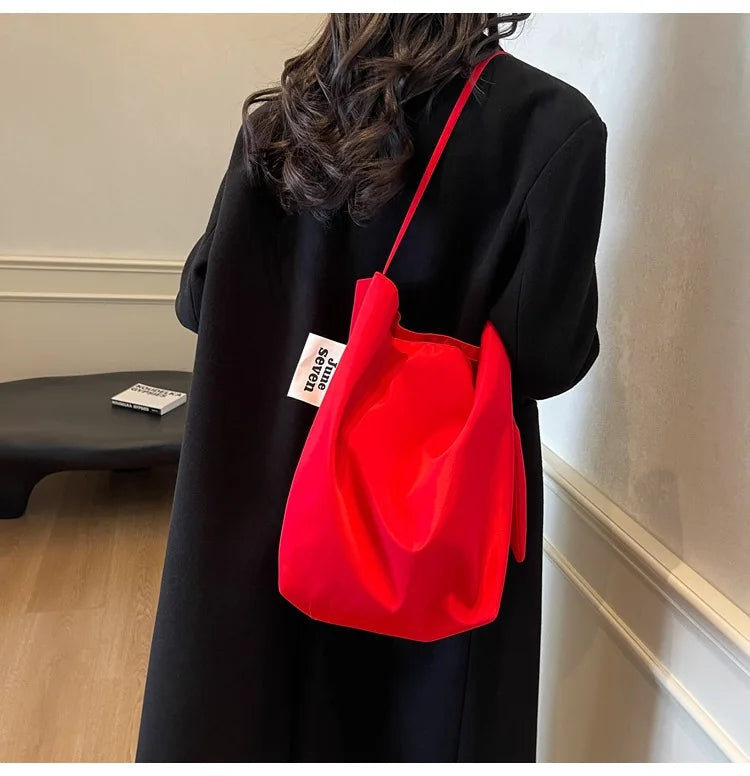 Sac Seau Fourre-Tout Minimaliste – Grande Capacité, Style Rétro pour Femme
