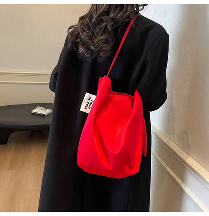 Sac Seau Fourre-Tout Minimaliste – Grande Capacité, Style Rétro pour Femme