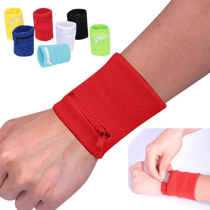 Bracelet Sport avec Pochette Zippée – Rangement Clés & Carte pour Course et Basketball