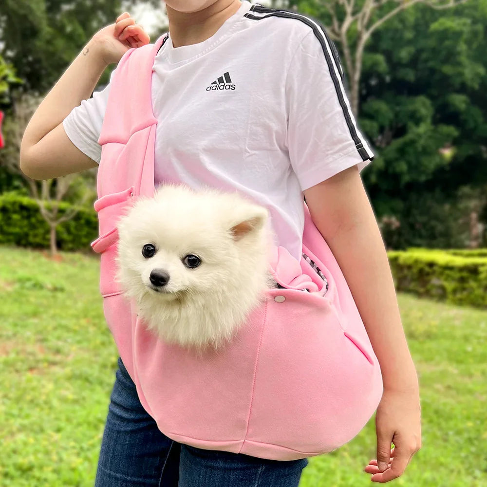Sling Transporteur Bandoulière en Toile Chien & Chat – Mains Libres | Jusqu’à 7,5 kg | Chihuahua, Caniche & Teddy