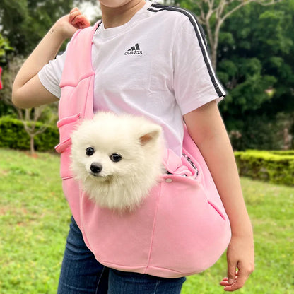 Sling Transporteur Bandoulière en Toile Chien & Chat – Mains Libres | Jusqu’à 7,5 kg | Chihuahua, Caniche & Teddy