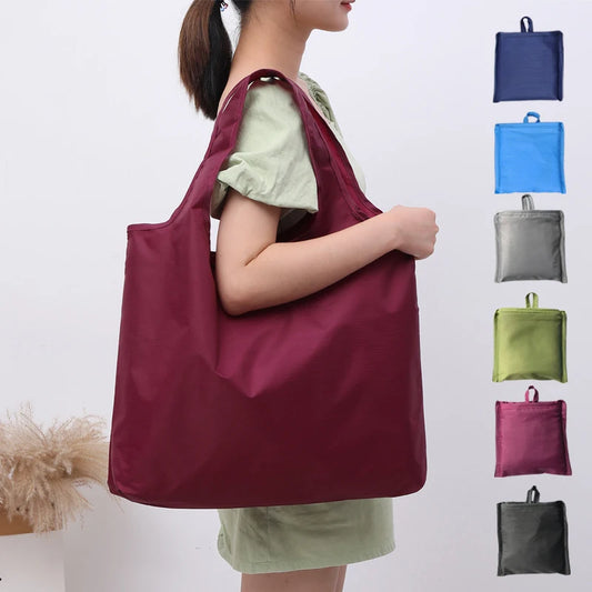 Sac cabas éco-responsable pliable — léger, grand et réutilisable