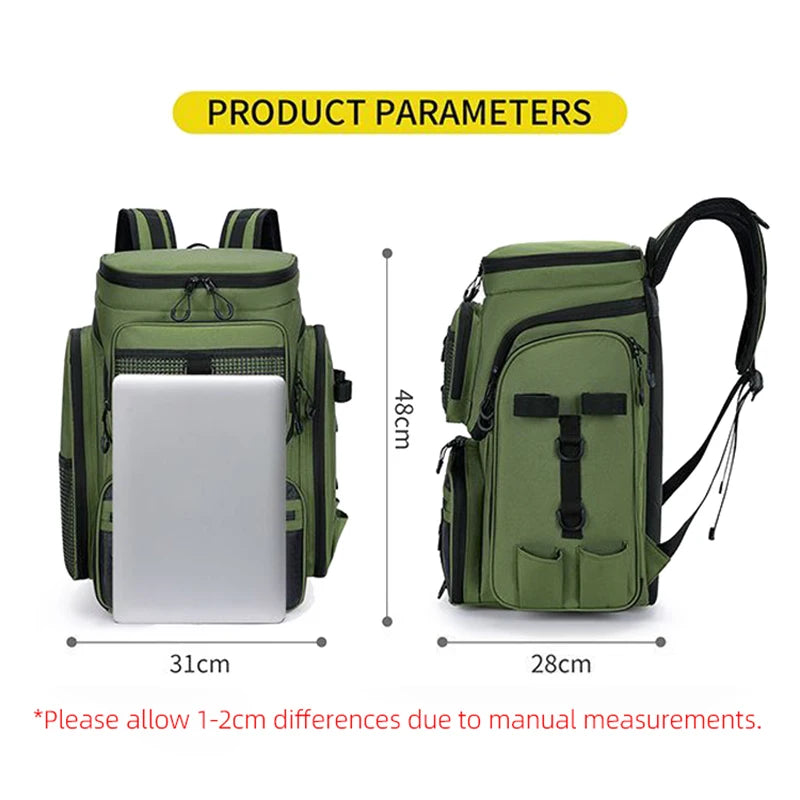Scione Fishing Backpack - Multifunctional with Rod Holders