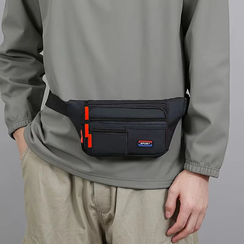 Waterproof Sports Fanny Pack — Unisex, multi-pocket, ideal for hiking and running