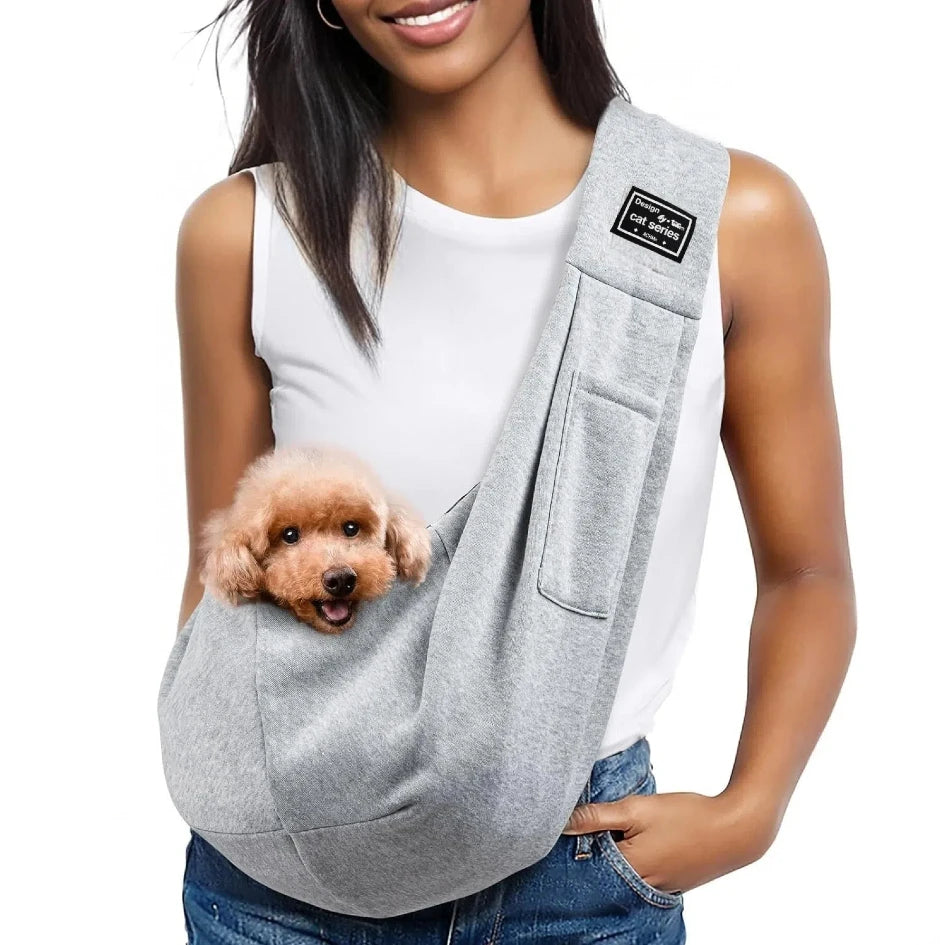 Hands-Free Dog & Cat Carrier Sling – Wearable Sling | Walks, Cycling & Motorcycling | Up to 7.5 kg