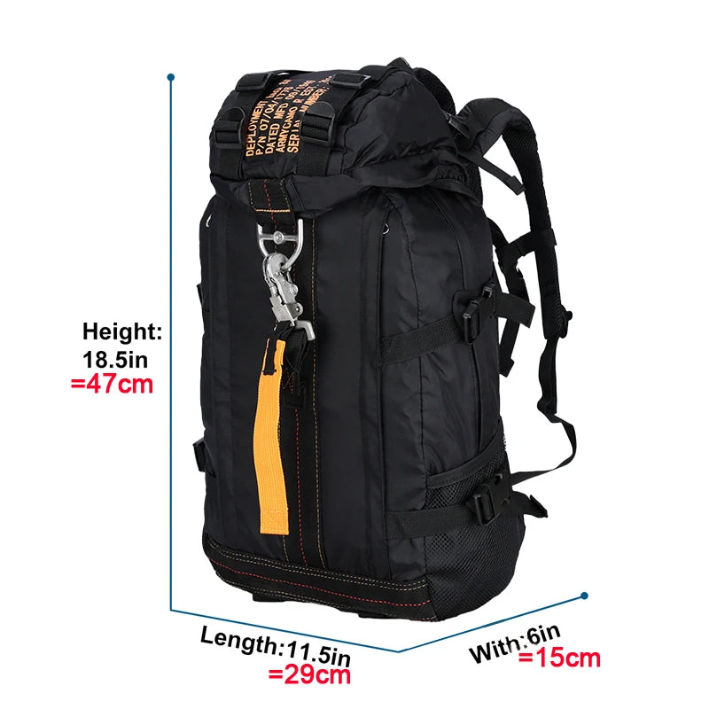 Military Tactical Backpack 20L Parachute Style – Waterproof Nylon | 10 Pockets | Hiking, Hunting & Travel | Black, Green, Gray
