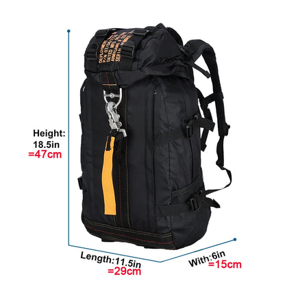 Military Tactical Backpack 20L Parachute Style – Waterproof Nylon | 10 Pockets | Hiking, Hunting & Travel | Black, Green, Gray