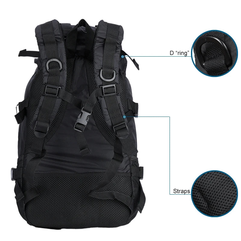 Military Tactical Backpack 20L Parachute Style – Waterproof Nylon | 10 Pockets | Hiking, Hunting & Travel | Black, Green, Gray