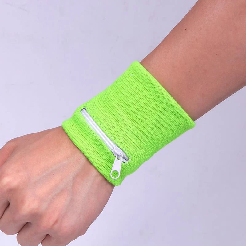 Bracelet Sport avec Pochette Zippée – Rangement Clés & Carte pour Course et Basketball
