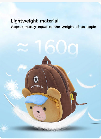 Mini Sac à Dos Peluche Enfant – Animaux Sportifs Cartoon | Fille & Garçon | 1 à 4 Ans | 9 Motifs Rigolos