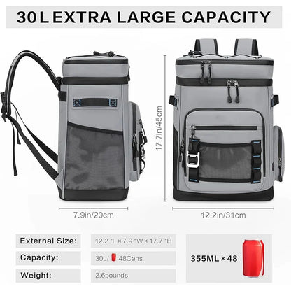 30L Insulated Backpack — Waterproof & Leakproof | Camping, Beach & Picnic