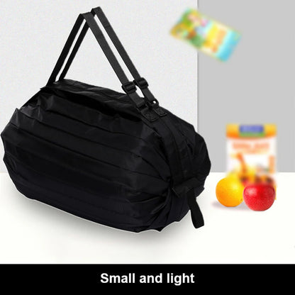Sac Shopping Pliable Impérméable – Grande Capacité 48-64L, Rayé, Réutilisable