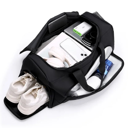 PU Travel Bag – Large Capacity, Multi-Compartment & Shoe Storage