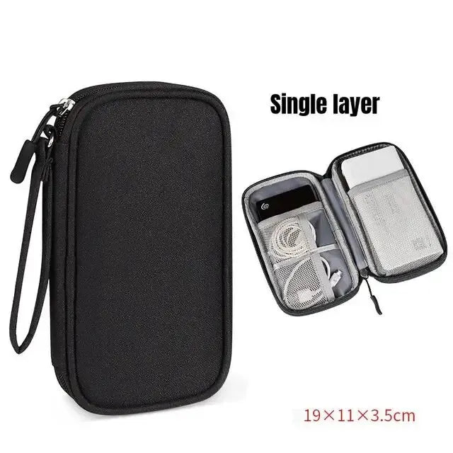 Pochette Organisateur de Câbles – Double ou Simple Couche, Imperméable & Compacte