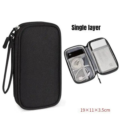 Pochette Organisateur de Câbles – Double ou Simple Couche, Imperméable & Compacte