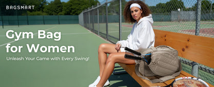 Sac de sport femme 35L – Tennis, Pickleball, Badminton, Gym & Voyage avec compartiment chaussures