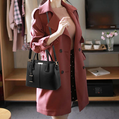 Women's PU Leather Tote Bag - Large, Shoulder & Crossbody