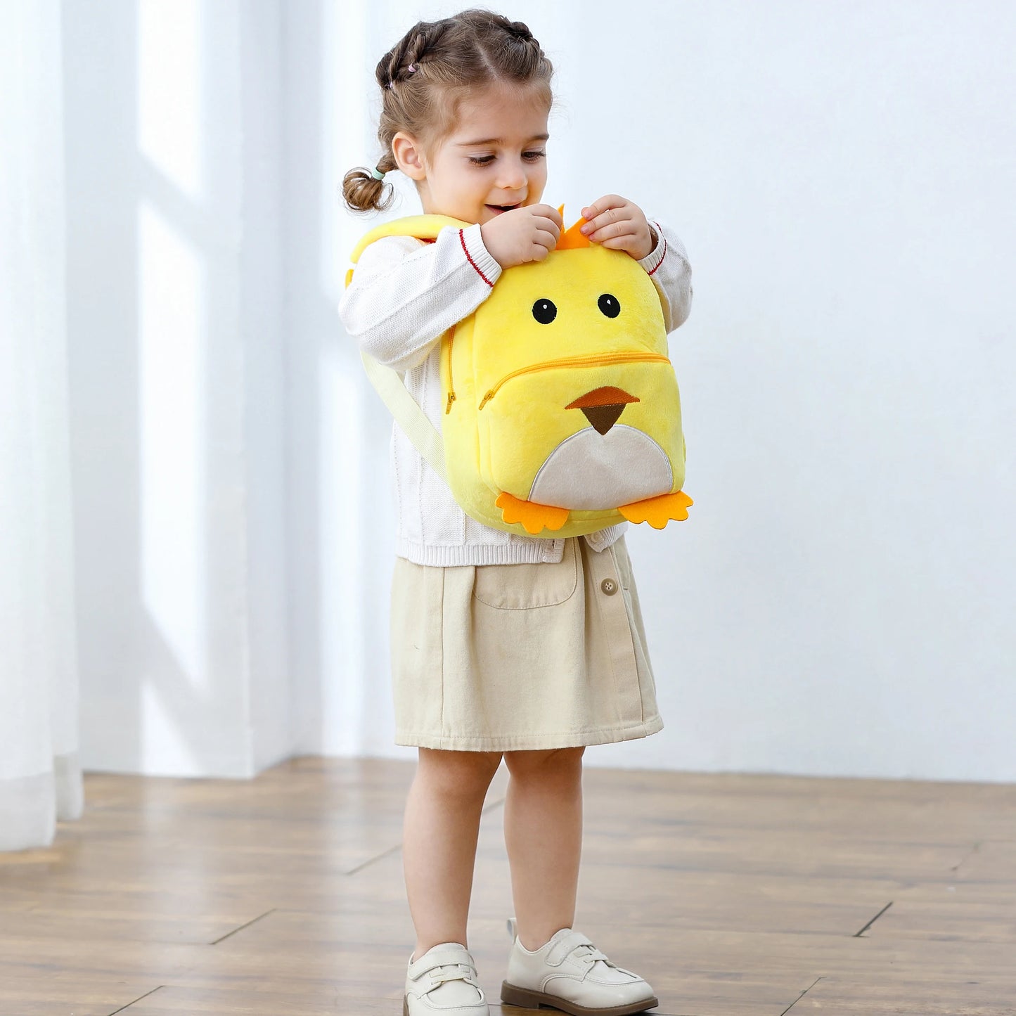 Sac à Dos Enfant Animaux – Canard, Vache, Grenouille – Grande Capacité, École et Voyage