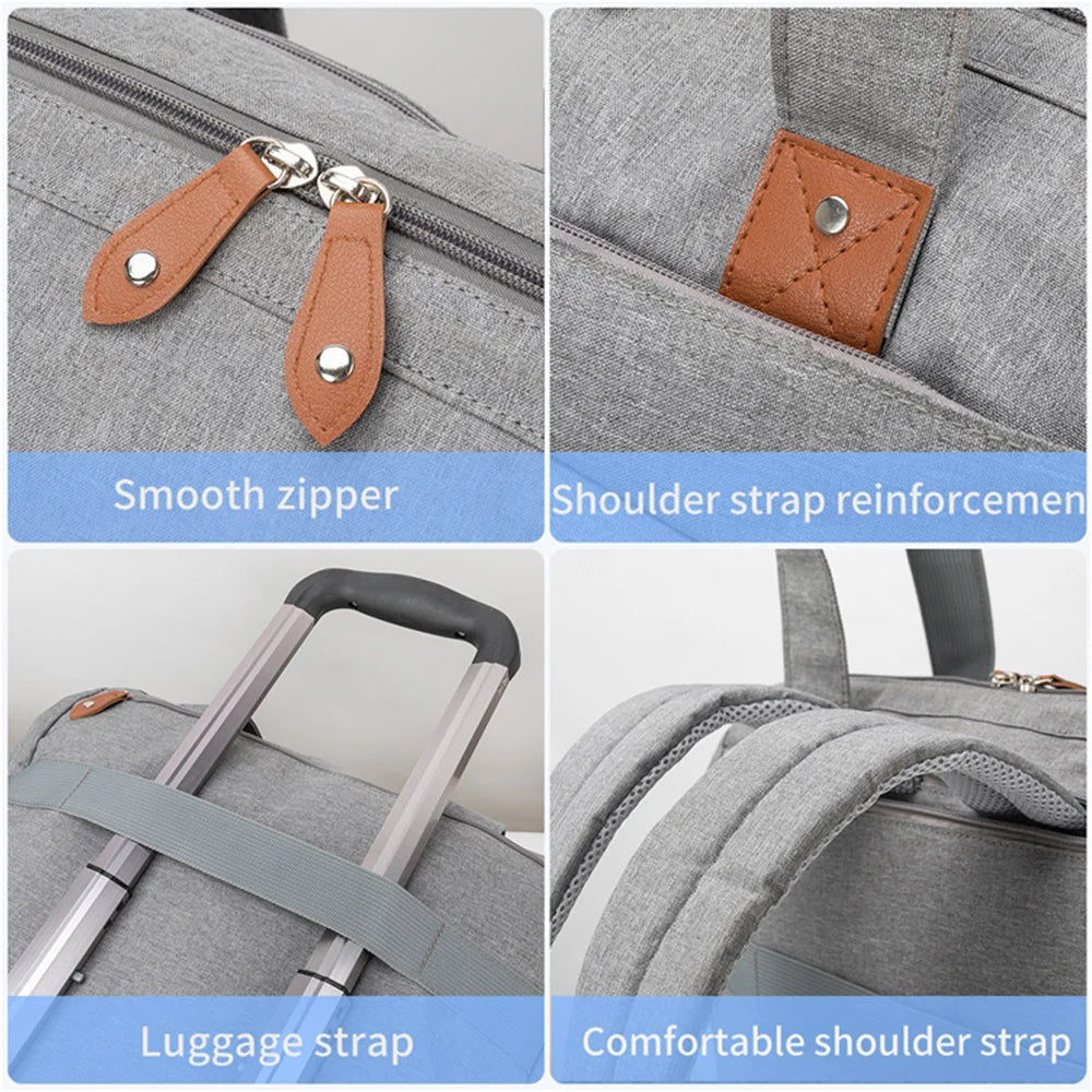 Multifunction Diaper Bag for Mom & Dad – Backpack & Shoulder Bag | Shoe Compartment | Large Capacity
