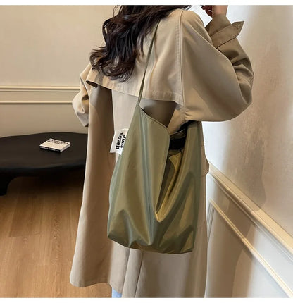 Sac Seau Fourre-Tout Minimaliste – Grande Capacité, Style Rétro pour Femme