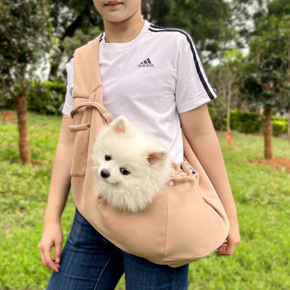 Sling Transporteur Bandoulière en Toile Chien & Chat – Mains Libres | Jusqu’à 7,5 kg | Chihuahua, Caniche & Teddy