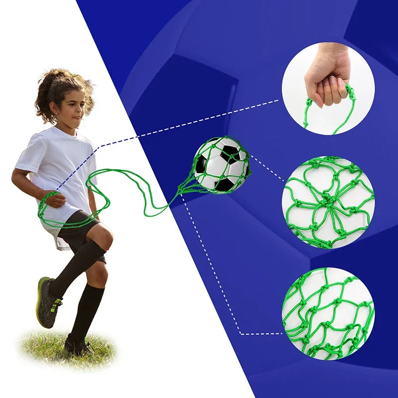 Filet d'entraînement football en nylon – Pratique seul, intérieur & extérieur