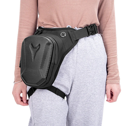 Waterproof Motorcycle Drop Leg Bag – Hard EVA Shell, Reflective