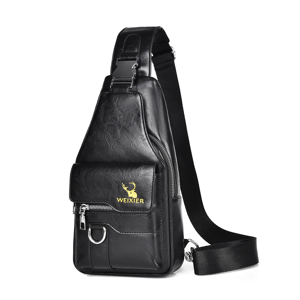 Sac Bandoulière Vintage pour Homme — Semi-Cuir & Grande Capacité