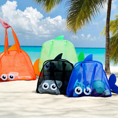 Family Mesh Beach Bag – Large Capacity, Toys, Shells, and Vacation Essentials