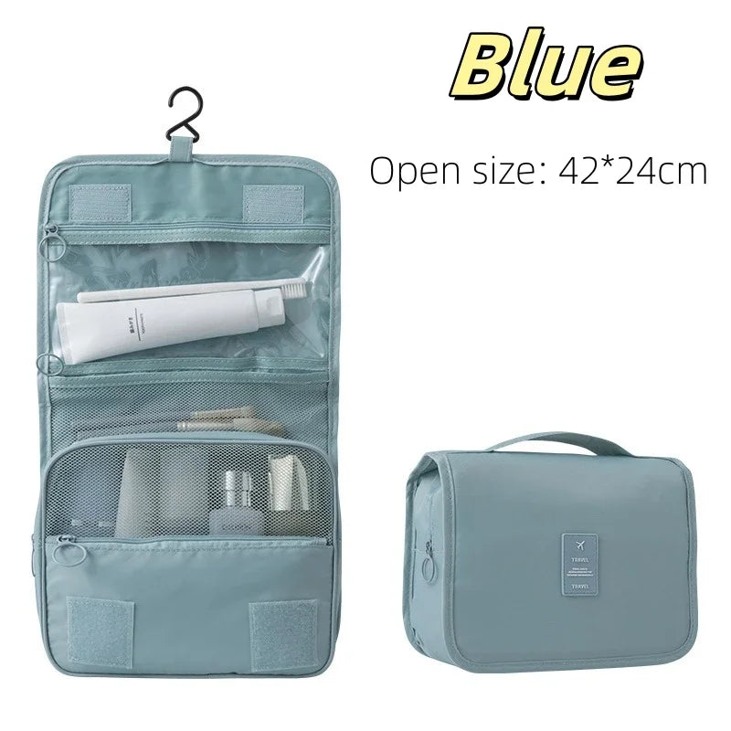 Sac de maquillage de voyage de haute qualité, organisateur de produits de toilette étanche pour femmes, nécessaire de salle de bain, pochette de lavage, sac de rangement de maquillage à crochet