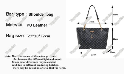 Soft leather tote bag – Large capacity with accessories