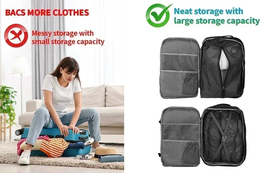 Sac de Compression Sous Vide 17L – Rangement Vêtements & Voyage, Avec ou Sans Pompe