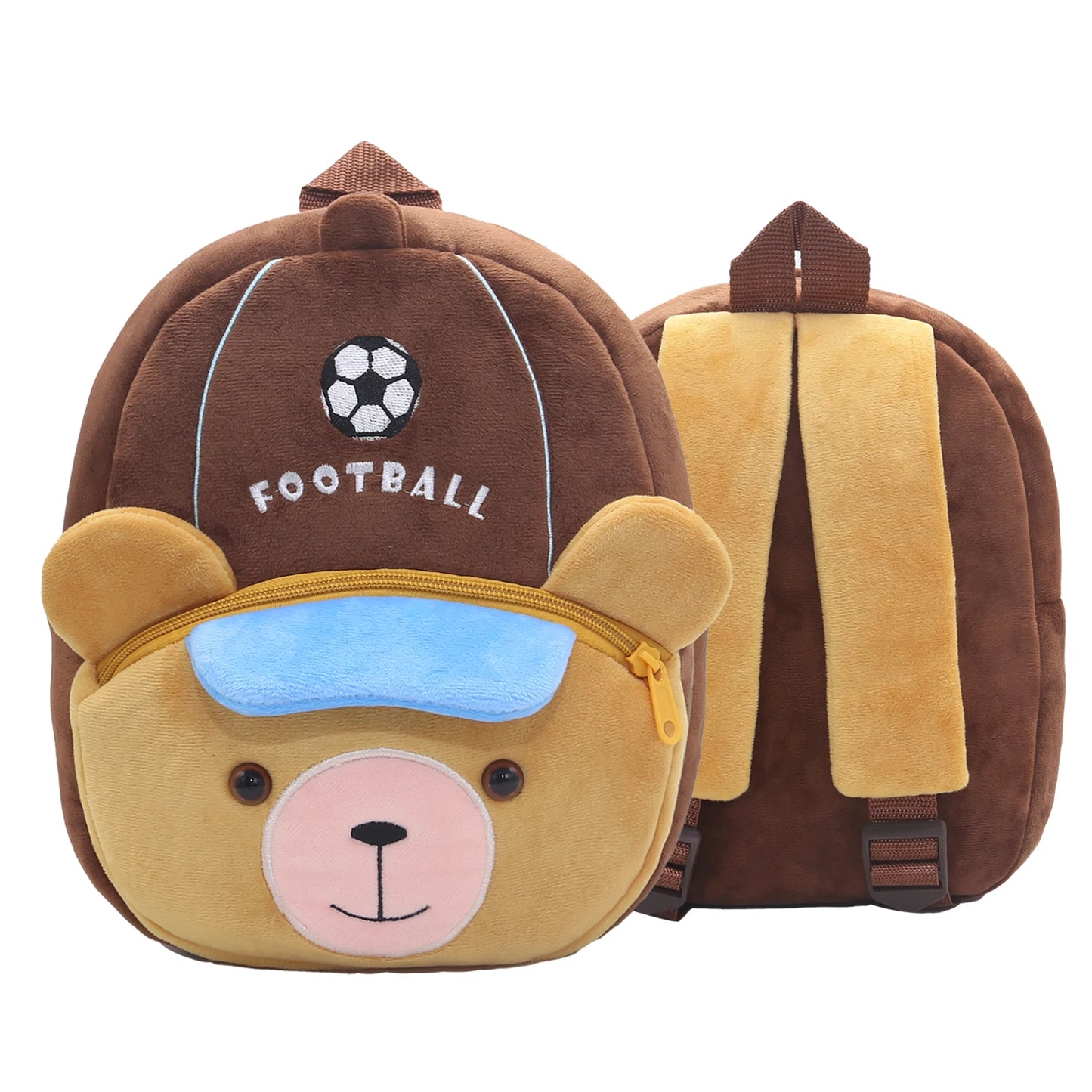 Mini Sac à Dos Peluche Enfant – Animaux Sportifs Cartoon | Fille & Garçon | 1 à 4 Ans | 9 Motifs Rigolos