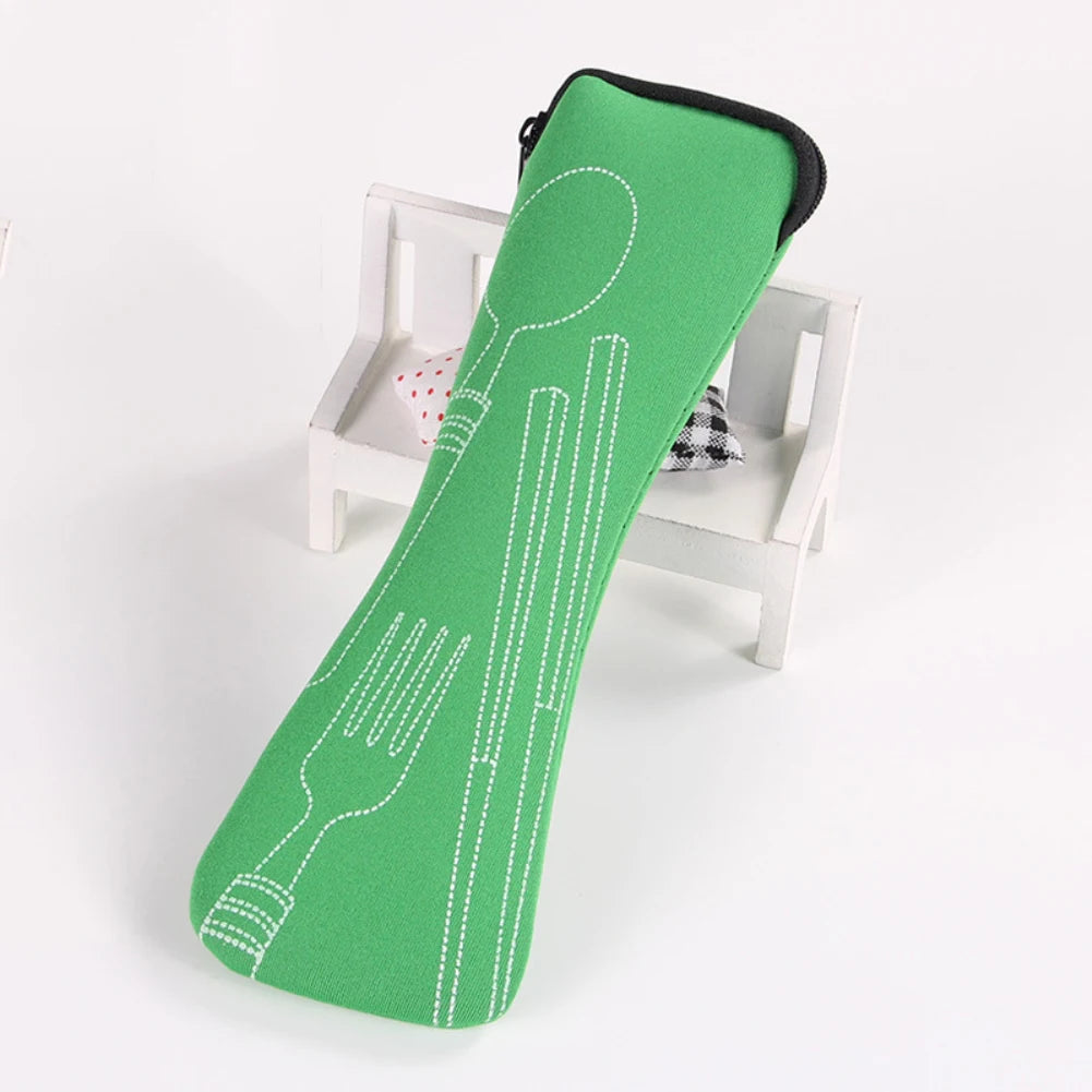Portable Fabric Cutlery Pouch – Travel & Picnic Cutlery Storage