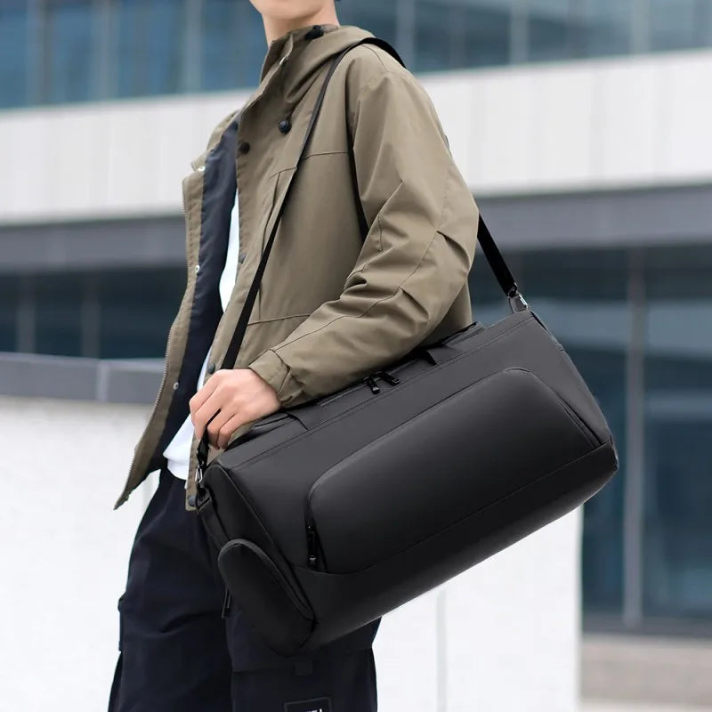 PU Travel Bag – Large Capacity, Multi-Compartment & Shoe Storage