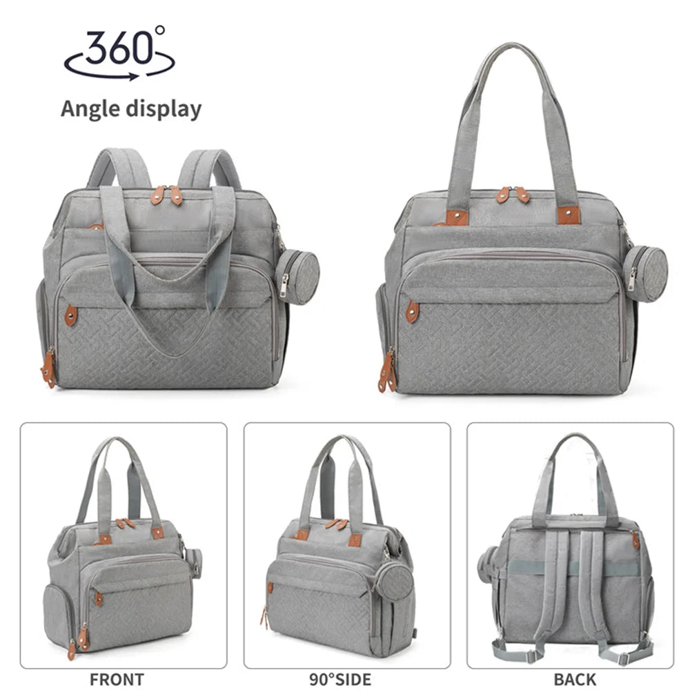 Multifunction Diaper Bag for Mom & Dad – Backpack & Shoulder Bag | Shoe Compartment | Large Capacity