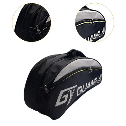 Badminton, Tennis & Pickleball Racket Bag in Nylon – Large Capacity, Unisex