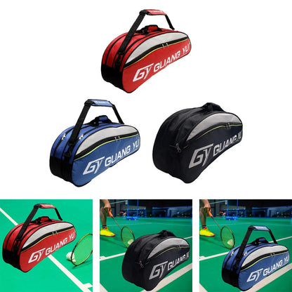 Badminton, Tennis & Pickleball Racket Bag in Nylon – Large Capacity, Unisex