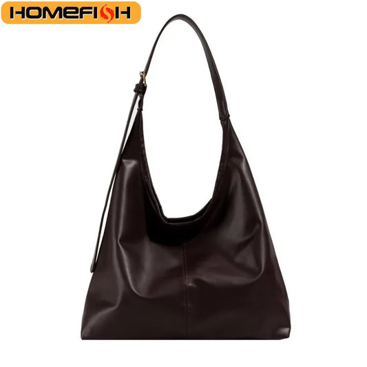 Sac Tote Rétro Femme en Cuir PU - Grande Capacité