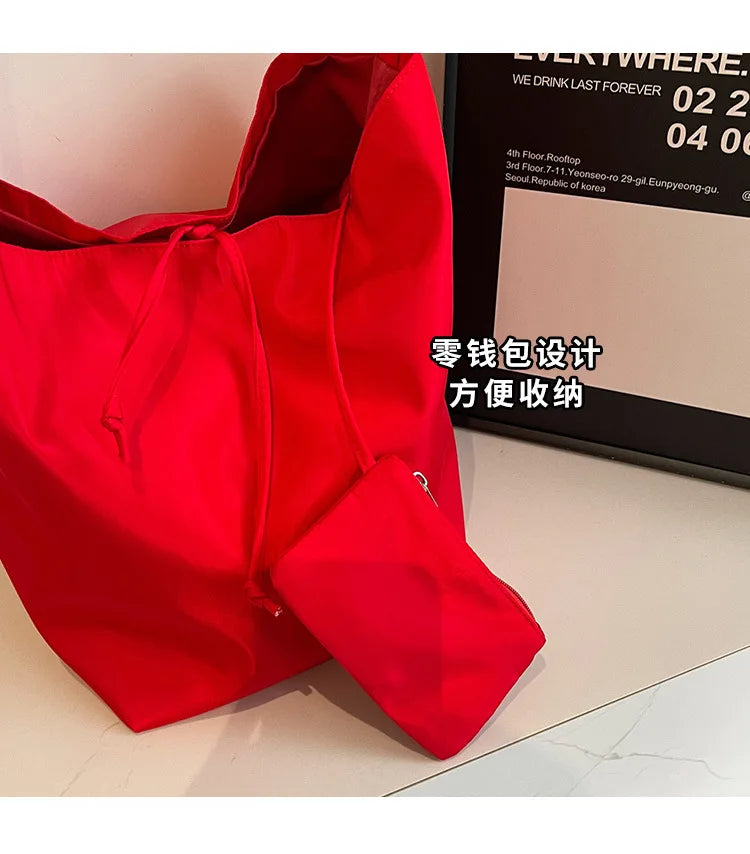 Sac Seau Fourre-Tout Minimaliste – Grande Capacité, Style Rétro pour Femme