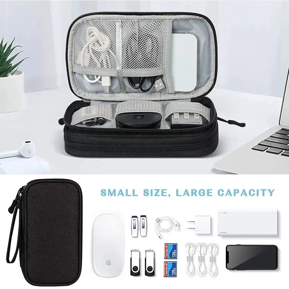 Pochette Organisateur de Câbles – Double ou Simple Couche, Imperméable & Compacte