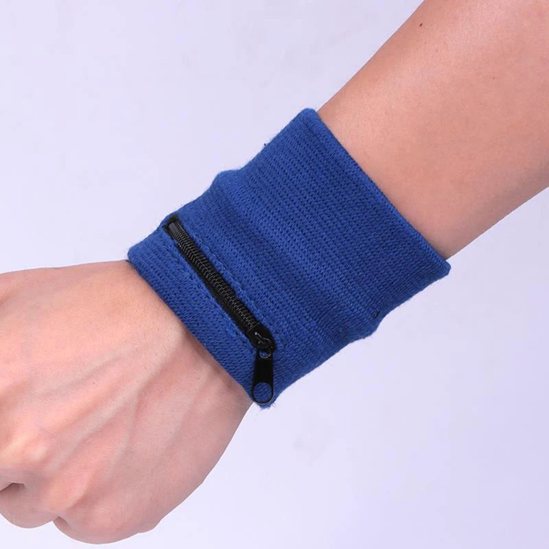 Bracelet Sport avec Pochette Zippée – Rangement Clés & Carte pour Course et Basketball
