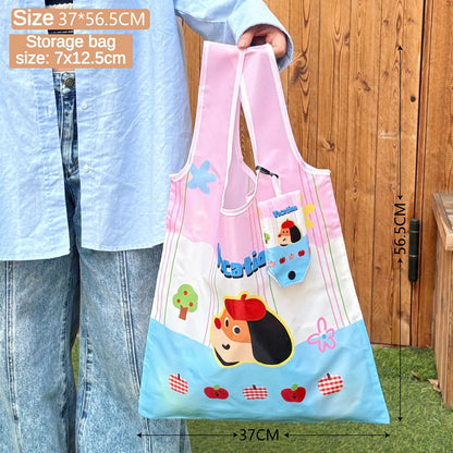 Foldable Eco-Friendly Tote Bag Large Capacity – Reusable & Cute Shopping Bag