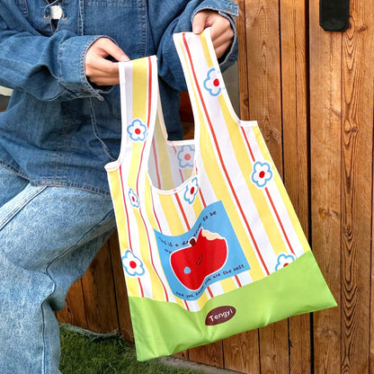 Foldable Eco-Friendly Tote Bag Large Capacity – Reusable & Cute Shopping Bag