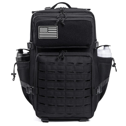 Sac à Dos Tactique 25L & 45L – Randonnée, Voyage, École & Camping | Homme & Femme | Noir & Gris