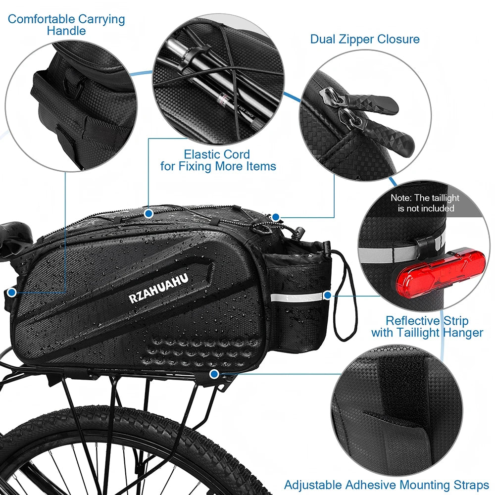 Rear Bike Pannier - Large Capacity, Foldable & Waterproof