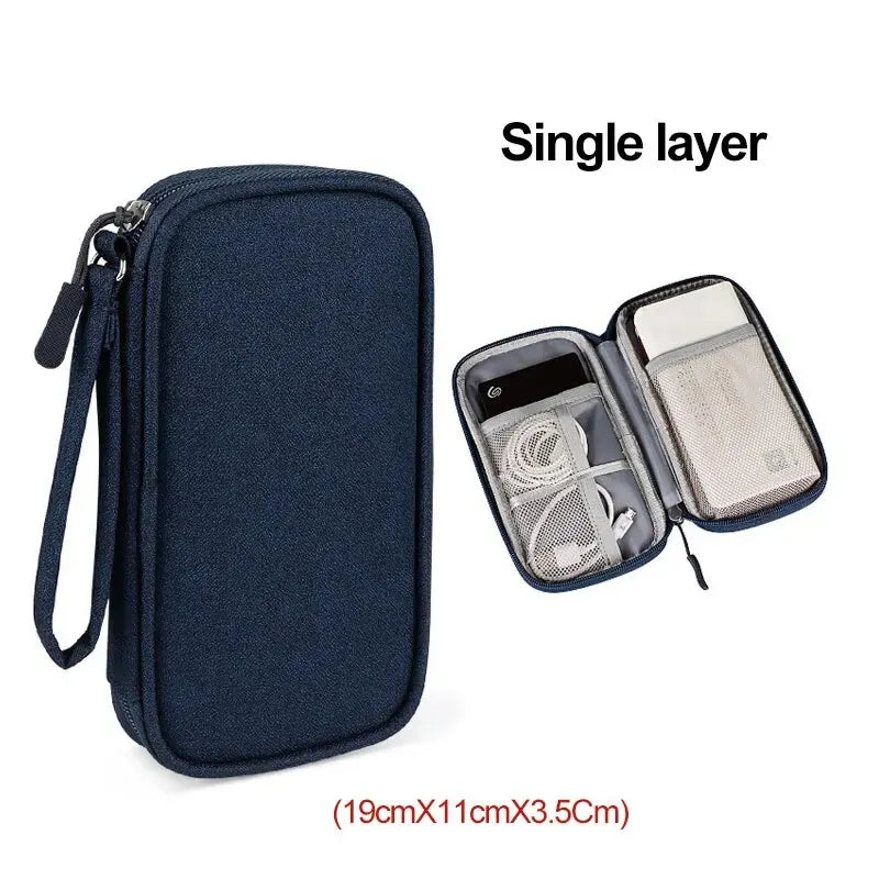 Pochette Organisateur de Câbles – Double ou Simple Couche, Imperméable & Compacte