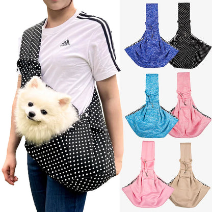 Sling Transporteur Bandoulière en Toile Chien & Chat – Mains Libres | Jusqu’à 7,5 kg | Chihuahua, Caniche & Teddy