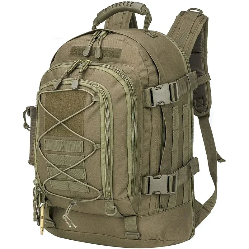 60L Waterproof Tactical Military Backpack – MOLLE System | Hiking, Camping & Hunting | 8 Colors